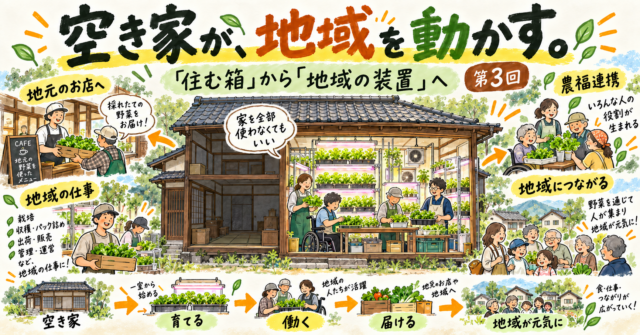 空き家の一室が、畑になる