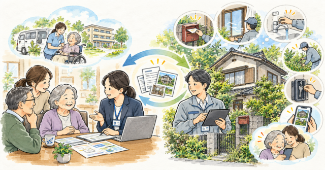 親が施設に入ったとき、家のことは誰が気づいて、誰につなぐのか?