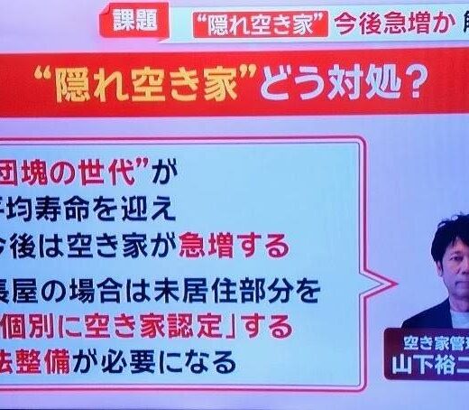 モーニングショーで紹介された「かくれ空き家」問題とは？１