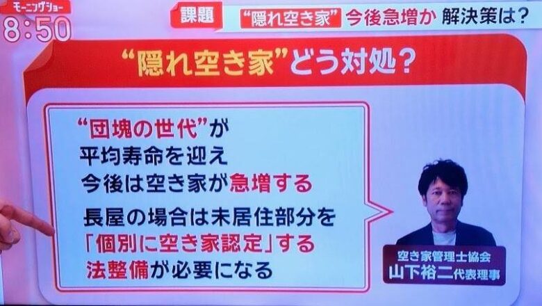 モーニングショーで紹介された「かくれ空き家」問題とは？１