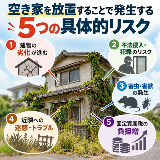 空き家放置の5つのリスク