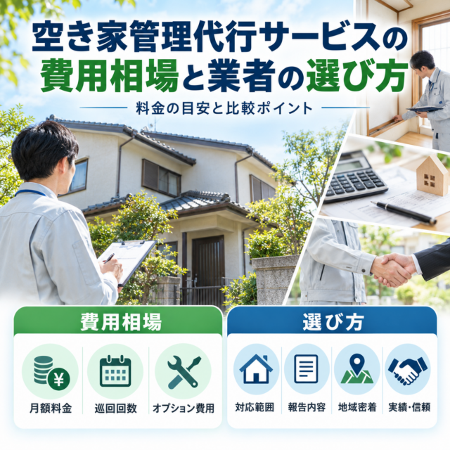 空き家管理サービスの費用と選び方